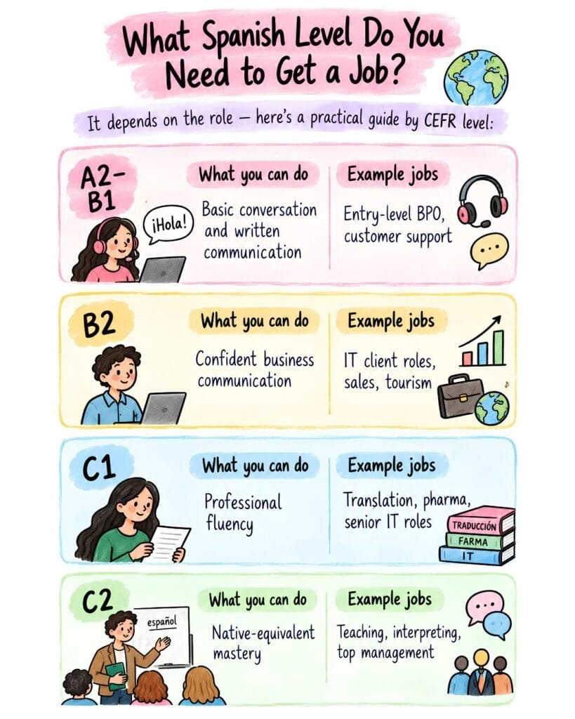 Spanish jobs in india